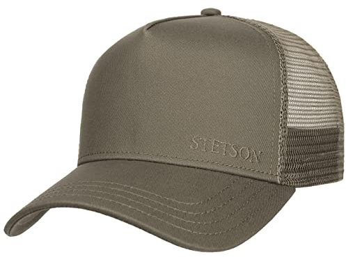 Stetson Classic Cotton Trucker Cap - Truckercap Herren/Damen - Basecap mit Baumwolle - One Size - Meshcap Frühjahr/Sommer - Baseballcap Khaki One Size