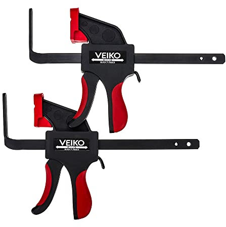 2Pcs Set One Handed Release Track Saw Clamps for MFT Table and Festool Track Saw Rail Clamps Woodworking Table Clamps
