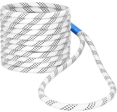 QWORK® Cuerda de Barco de Polipropileno con Empalme de Ojo 40 cm - Diámetro 12 mm - Longitud 6 m - Resistencia máxima a la tracción 1.5T