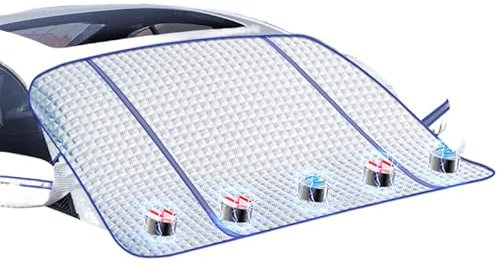 ZAANU 汽车遮雪挡前挡风玻璃防冻罩加厚冬季防霜磁吸加厚遮阳冬季盖布Auto Schnee Abdeckung Front Windschutzscheibe Frostschutz Abdeckung Verdickt Winter/1307