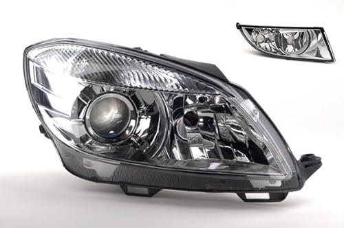 Johns, Scheinwerfer Halogen kompatibel zu Skoda Fabia 54 04/10-12/14 H7 H7 Re. + Nebel.