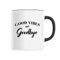 Mug Good vibes or Goodbye - Imprimé en France - Tasse originale en céramique - Cadeau Anniversaire Punchlines original rigolo (Noir)