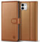Kuafcase Compatible for iPhone 11 Case with 4 Card Slots Magnetic Closure Kickstand Shockproof Protective Phone Case Compatible for iPhone 11 - Brown