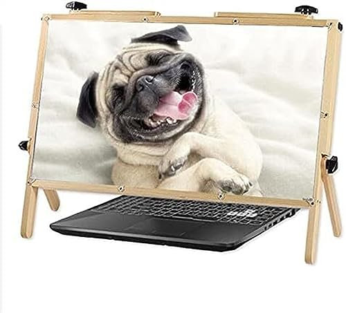 Computer-Bildschirmlupe for Laptop, Handy-Bildschirmlupe, Halterung mit verstellbarem Winkel, 22 cm, praktisch zusammenklappbar