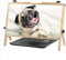 Computer-Bildschirmlupe for Laptop, Handy-Bildschirmlupe, Halterung mit verstellbarem Winkel, 22 cm, praktisch zusammenklappbar