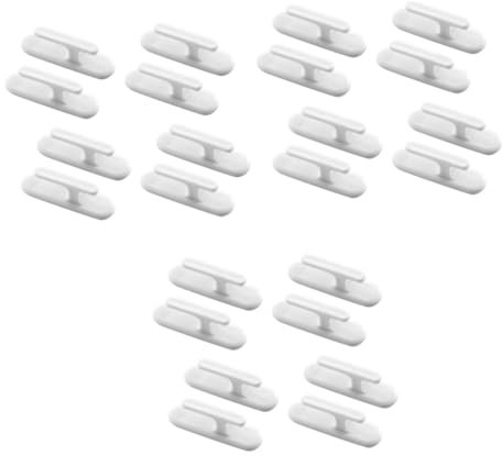 Cabilock 24pcs Blind Cord Winder Adhesive Hooks for White Blinds Window Tie Backs Curtain Holdbacks