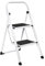 Escalera Plegable de 2 peldaños con Estructura de Acero | Taburete Multifuncional con Superficie Antideslizante y Base Estable | Ligera, portátil y Segura para hogar, Oficina y tareas domésticas