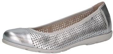 CAPRICE Damen 9-22151-42 Ballerina, Silber, 38 EU