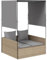 vidaXL Doppel Sonnenliege, Gartenliege mit Dach Vorhängen, Doppelliege für Garten Terrasse, Relaxliege Sonnenbett Gartenmöbel, Beige Poly Rattan