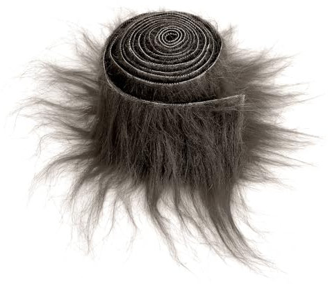 Zotteliger Plüsch-Kunstfellstoff Furry Faux Precut Strips 2x60 Zoll Kunstleder Plüsch Weiß Pelz Fell Fluffy Stoff Craft Plüschstoff fur Gnome Beard Santa Hair Dwarf DIY Dekoration Kunstfell Basteln