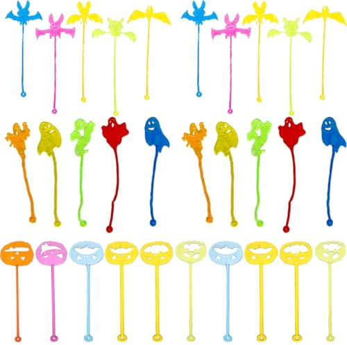 EIHI 30 Stück Kinder Klebehände Spielzeug, Kürbis Geist Fledermaus Klebehände, Buntes Giveaway, Klatschende Hände, Scherzartikel, Spaß, Für Kindergeburtstag Party Kindergeburtstag Party