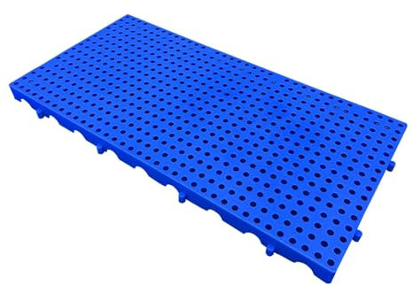 Paletas de plástico para ventilación, para suelo, HDPE, impermeable, ligera, anidable, para almacén, tablero de supermercado, almohadilla de corte de hasta 907,2 kg/m², 19,6 x 39,3 x 2 pulgadas