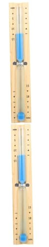 Milisten 2 Pièces sablier en Bois Accessoires Sauna minuteur Minuteur de Sauna Timer de chronomètre de Sauna minuterie en Bois sablier réutilisable Clair sablier Un Verre Blue