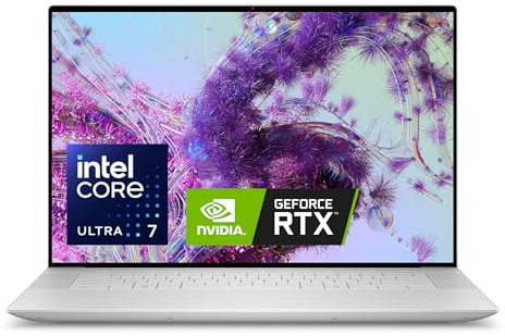 Dell XPS 16 (9640) Laptop Copilot+ 16,3'' FHD+ 120 Hz, Intel Core Ultra 7 155H, 16 GB RAM, 1 TB SSD, Nvidia GeForce RTX 4050, Windows 11 Pro, Tastiera retroilluminata QWERTY - Platino