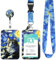 Porte Badge avec Cordon Tour de Cou, Lanyard Strap Neck avec Swivel Lobster Clasp, Porte Carte pour Bureau École, Carte de Bus (B)