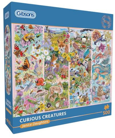 Gibsons Curious Creatures 500 piece jigsaw puzzle Animal puzzle B Corp