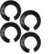 4 piezas 50 mm tubo embellecedor decorativo PP plástico roseta negro para tuberías de agua válvulas de esquina grifos desagües