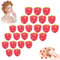 24 PCS foam curlers, Erdbeer Lockenwickler,schaumschwamm Lockenwickler Erdbeere,Schwamm-Lockenwickler Für Mittleres Haar,Lockenwickler Für Langes Haar,Rosa Weicher Schwamm Lockenwickler,Haarstyling