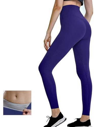 HENESE Schwitzhose zum Abnehmen Sauna, Abnehmen Laufhose, Schweiß Schwitzen Jogginghose Frauen Women Damen, Yogahose für Gym, Laufen (DE/NL/SE/PL, Alphanumerisch, L, Regular, Regular, Orange)