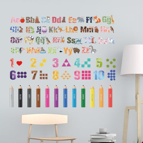 ANATTASOUL Pegatinas de Pared Letras y Patrones Vinilos Decorativos Adhesivos Pared Cocina Dormitorio Salón Comedor Baño(2pcx96x30cm)