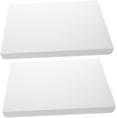 Gadpiparty 2 Stück Schaumstoffplatte schaumstoffblock Diorama Basteln Architektur Modell Diorama Bastelmaterial Detailarbeit Modellbau Schaumstoff-Dämmplatte Schaumstoffblöcke Weiß