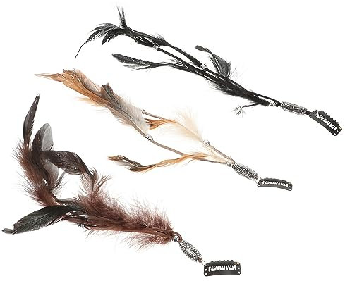 DECOMELODY 6stücke Teiliges Boho-feder Leicht Und Modisch Haarverlängerungen Haarschmuck Für Frauen Karneval Festival Cosplay Alltag Geeignet