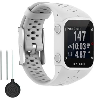 Bdsidy Armbänder Kompatibel mit Polar M430 /Polar M400 Armband, Weiblich Männlich Silikon Uhrenarmband Wechselarmband Ersatzarmbänder für Polar M430 /M400 Band Smartwatch Zubehör (Weiß)