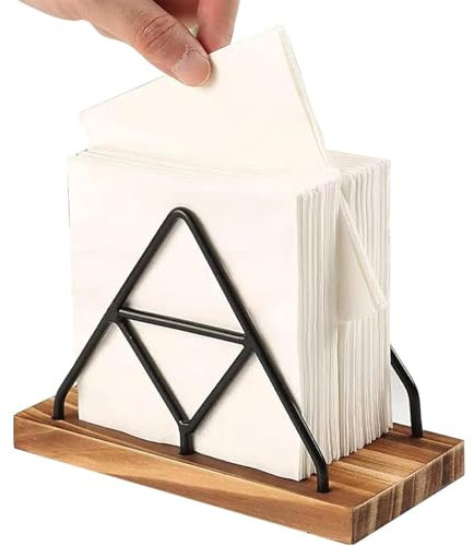 Napkin Holder, Napkin Holders for Tables, Serviette Holder, Napkins Holder, Napkin Holders, Napkin Dispenser, Wooden Cutlery Holder, for Kitchen, Parties, Cafes, Restaurants, Weddings