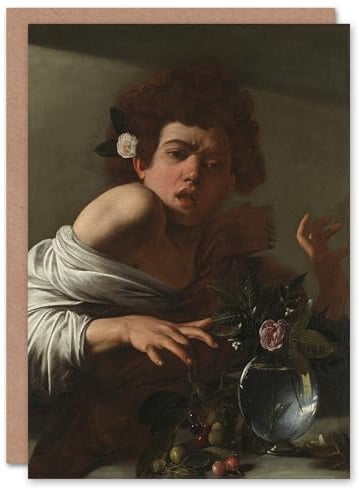 Artery8 Caravaggio Art Card Boy Bitten by a Lizard Oil Painting