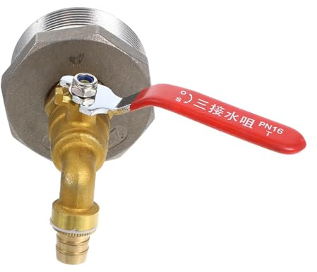 LIGIGWASH Messing Fasshahn mit Dichtung und Teflonband Auslaufventil für Gallonen Ibc Tank Rostfrei Auswechselbar Dichtungsfest und Einfach zu Montieren