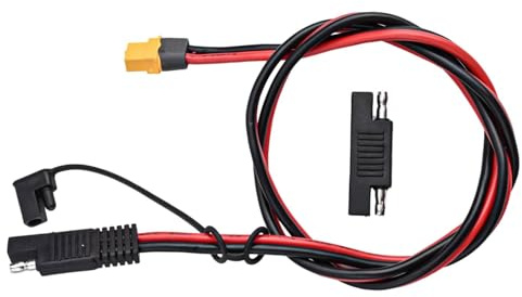FUBESK SAE auf XT60-Anschlusskabel, 12 AWG, 91 cm, flexibler Silikondraht für Solarmodule und tragbare Kraftwerke