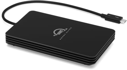 OWC Envoy 8TB Ultra Thunderbolt 5 Portable SSD Enclosure External Drive, Ultra Fast with TB5 Transfer Rates Over 6000MB/s, TB3, TB4 and USB4 Compatible, Works with Mac and PC (8TB)