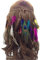 Petalum Böhmische Pfau Feder Kopfschmuck Stirnband Flechten Haar Band Stirnband Blei Seil für Abendkleider Fasching Karneval Fastnacht (C)