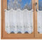 SeGaTeX home fashion Weihnachts-Scheibengardine Tanne im Schnee Wintergardine 40 cm hoch Plauener Stickerei