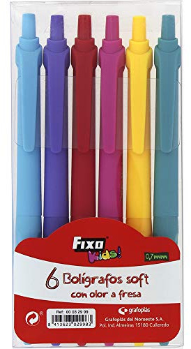 Fixo 6er Pack Soft Kugelschreiber mit Geruch (Grafoplas 32999)