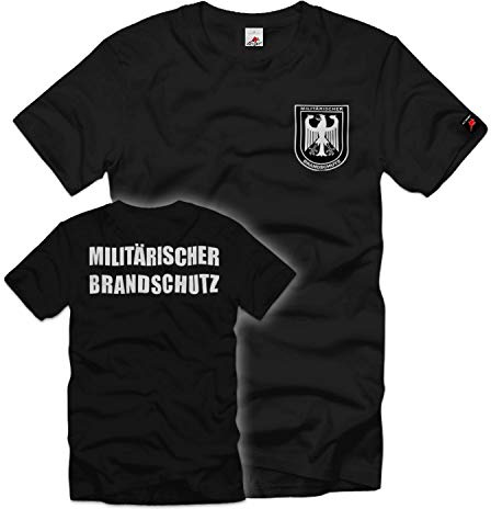 Militärischer Brandschutz MilBrdSch Bundeswehr Feuerwehr BW BwFw T Shirt #35249 Farbe:Schwarz