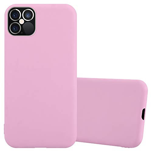 Cadorabo Hülle kompatibel mit Apple iPhone 12/12 PRO Schutzhülle TPU Silikon Case Candy Design Slim Kratzfest Weiche Gummi mit Rundumschutz Case Hülle für iPhone 12/12 PRO in Rosa