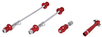 XLC QR-L08 Schnellspannset, diebstahlgesichert, rot (1 Set)