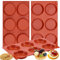 Ocmoiy Silicone Egg Molds Non-Stick 3 Inch Round Silicone Molds for Baking Egg Bites, Breakfast Sandwiches, English Muffins, 6 Cup Muffin Top Pans Pack of 3