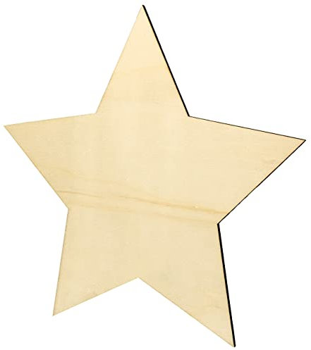 Kleenes Traumhandel Holzstern - Stern aus Holz - Wanddeko Stern - Sternscheiben - Sternform aus Holz für Geburtstag, Hochzeit, Dekoration - (ca. 30 cm, Stern Typ2)
