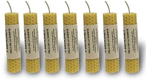 Pack 7 Velas de cera de abeja BEHONEY