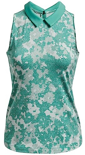 Under Armour Womens Sleeveless Polos Women's Ua Zinger Rise Sleeveless Polo, NEP, 1370137-369, LG