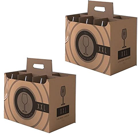 Tradineur - Pack de 12 Copas - Modelo XXL - Capacidad: 730 ml - Ideal para Vino - Aptas para lavavajillas - Tamaño Aprox: Ø 7,2 x 22,5 cm