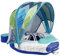 HECCEI Flotador Bebe Mambobaby Non Inflable Flotador Piscina con Toldo Cola, Baby Float Ring para Bebe Swim Pool Playa Tina de 3 a 24 Meses