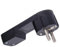 Prise plate murale extra-plate - Prise mâle plate pour coupler câble rallonge prise (250 V - 16 A) (noir)