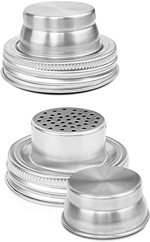 Einmachglas-Shaker-Deckel, Shaker-Deckel für normale Einmachgläser, Shaker-Deckel für Einmachgläser, Dredge Mehl, Mix-Gewürze, Zucker, Salz, Paprika A/a