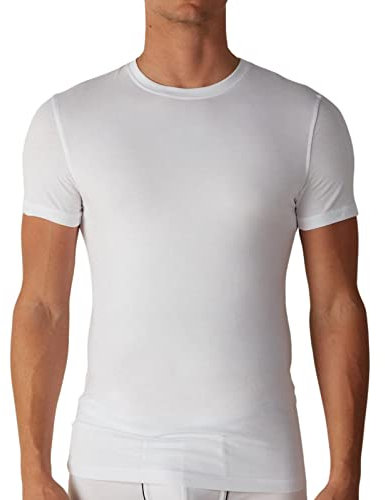 Liabel ® 3 Magliette Intime Uomo Cotone Caldo Termico Scollo a V e Girocollo Pacco da 3 T Shirt Manica Corta Cotone Caldo 08282-23 (3 Girocollo Bianche, M)