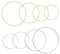 8 STK 4 Größen Metall Ringe zum Basteln, Gold/Silber, 2 x 18cm, 20cm, 25cm, 30cm Metallringe Traumfänger Makramee Hoops, Mobile Floristik Deko für Blumenkreise, DIY Dekoration
