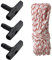 Cuerda de arranque para cortacésped, 10 m, 3,0 mm, con 3 piezas de mango, cuerda de arranque, cuerda de tracción para cortacésped, motosierra, recortador, cepillo cortador, piezas de motor