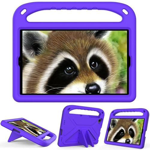 Étui pour enfants pour Lenovo Tab K10 10,3 TB-X6C6, mousse EVA légère antichoc durable, housse de tablette avec poignée et support pour enfants fermement, violet
